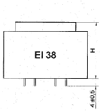 Pin and Transformer Height - EI38 Transformer