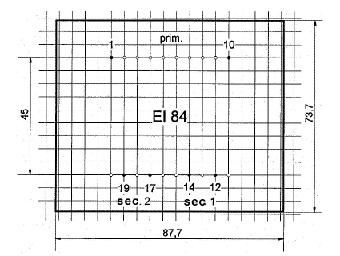 Print Layout - EI84 Transformer