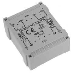 UI30 - Low Profile Encapsulated PCB Mount Transformer - 3-10VA