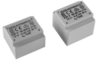 EE20 - Mini Indstøbte Printmonteringstransformatorer - 0,35-0,6VA