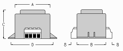 Transformers with Terminal Block - Box with fixing - 3.5-22VA 50/60Hz