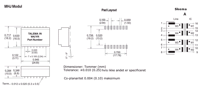 Dimensioner & Terminalforbindelser