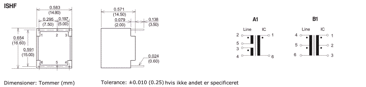 Dimensioner & Terminalforbindelser