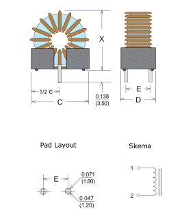 Mekanisk Layout - Type SW260C - Clip Montering